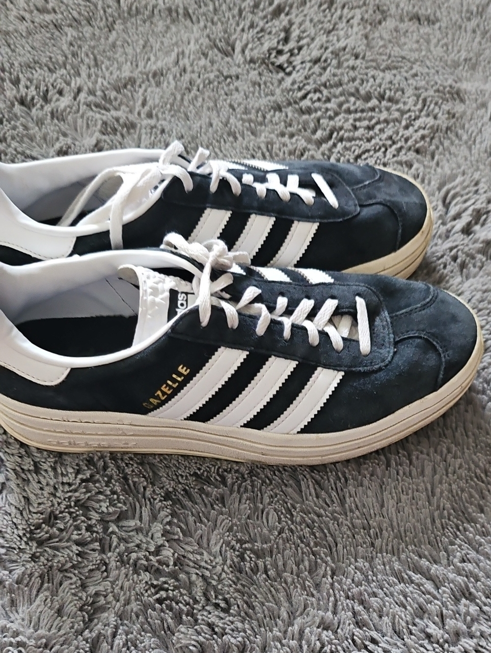 adidas Gazelle Men’s Suede Sneakers in Black and White